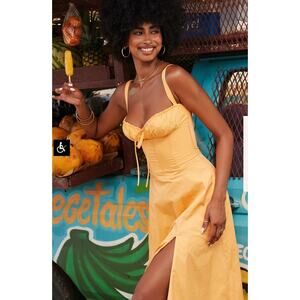 House of CB Yellow Midi Dress